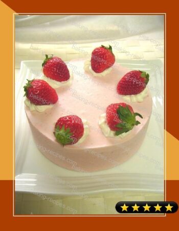 Spring-Colored Strawberry Mousse Cake recipe