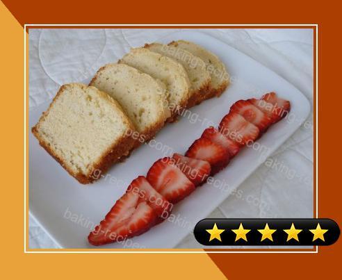 Cream Cheese Pound Cake for Two with Strawberries recipe