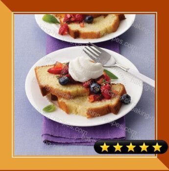 Butter Cake With Mixed Berry Salsa recipe