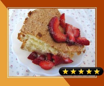 Lemon Chiffon Cake with Strawberries recipe
