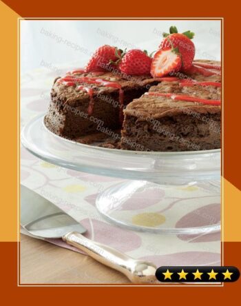 Flourless Chocolate Cake with Strawberry Coulis recipe