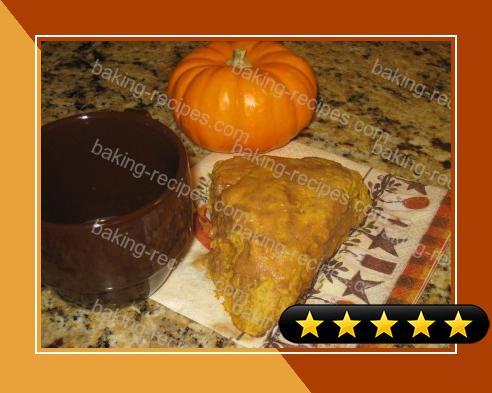 Pumpkin Scones with Maple Brown Sugar Icing recipe