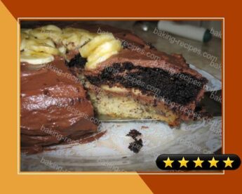 Banana Chocolate Fudge Layer Cake (Light) recipe