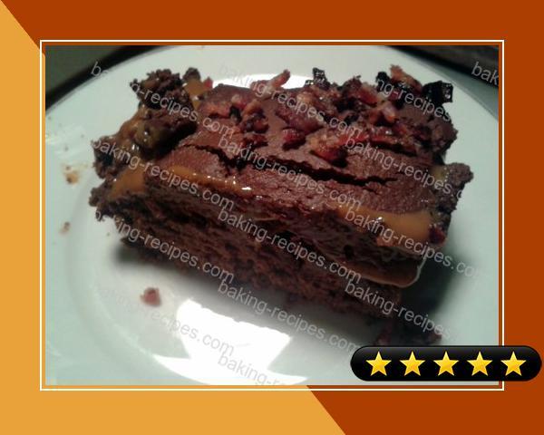 Fudgy Chocolate Cake with Salted Caramel & Maple Bacon recipe