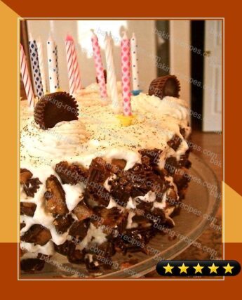 Reeses Peanut Butter Cup Brownie Ice Cream Cake recipe