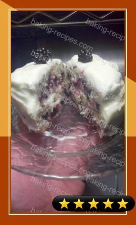 Blackberry Velvet Cake With Cream Cheese Icing recipe