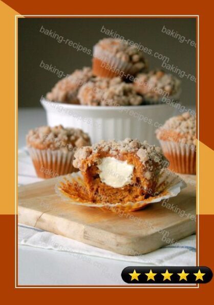 Pumpkin & Cream Cheese Muffins with Walnut Streusel recipe