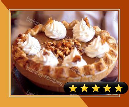 Spiced Pumpkin Pie with Hazelnut Praline recipe