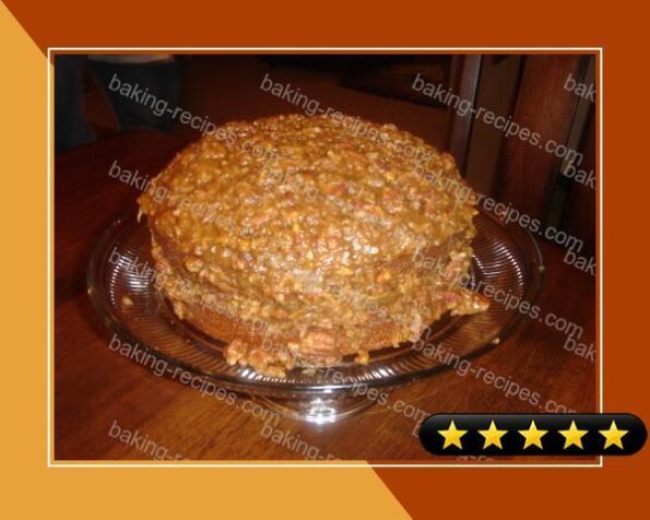 Autumn Spice Cake With Sticky Coconut-Pecan Icing recipe