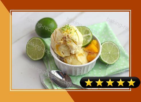 Key Lime Pie Ice Cream With A Mango Swirl recipe