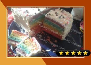 Amazing and Easy Rainbow Cake recipe