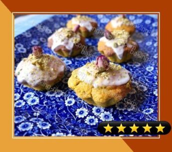 Saffron Tea Cakes with Rosewater Icing recipe