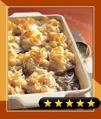 Chicken and Mushroom Pie with Phyllo-Parmesan Crust recipe