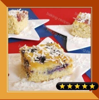 Patriotic Coconut-Berry Cake (Gluten Free) recipe