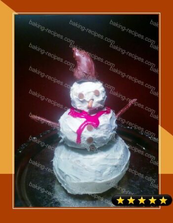 Snowman cake (3D) recipe