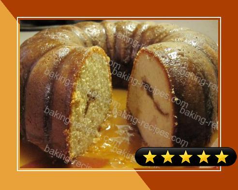 Apple Butter Pound Cake with Caramel Glaze recipe