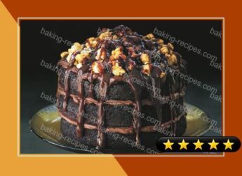 Chocolate cake with salted caramel popcorn recipe recipe