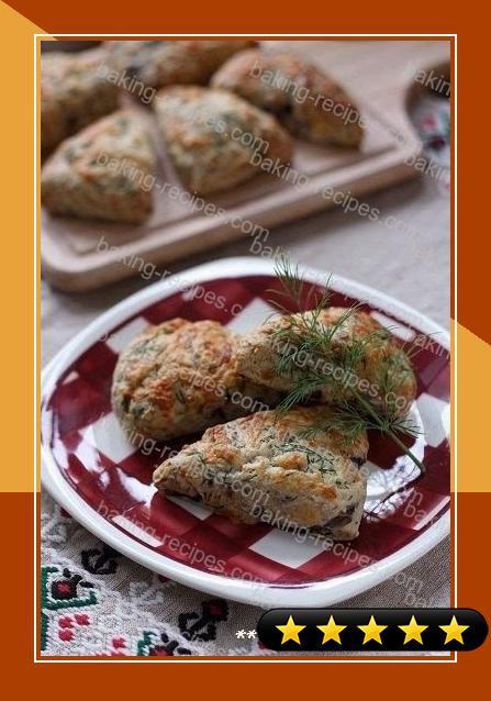 Cheddar, Dill, and Red Onion Scones recipe
