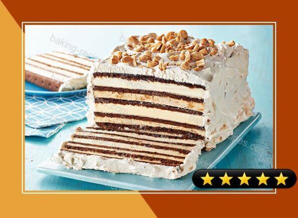 Chocolate-Peanut Butter Ice Cream Sandwich Cake recipe