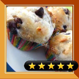 Chocolate Chip and Blueberry Muffins recipe