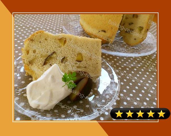 Chiffon Cake with Chestnuts Simmered in Their Inner Skins recipe