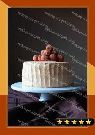 Vanilla Bean Latte Cake with Dark Chocolate Truffle recipe