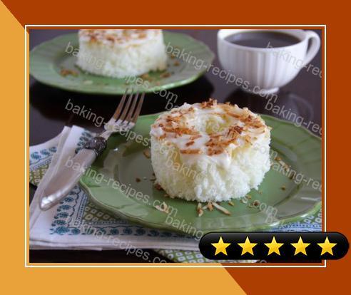 Individual Angel Food Cakes with Toasted Coconut Frosting recipe