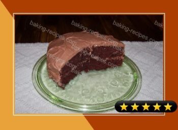 Dark Chocolate Almond Cake with Chocolate Almond Cream Cheese Fr recipe