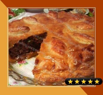 Meat Pie Made With Frozen Pastry To Serve to Guests recipe