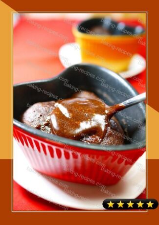 Steamed Molten Chocolate Cake for Valentine's Day recipe