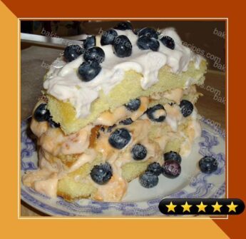 10 Minute Blueberry Layer Cake recipe