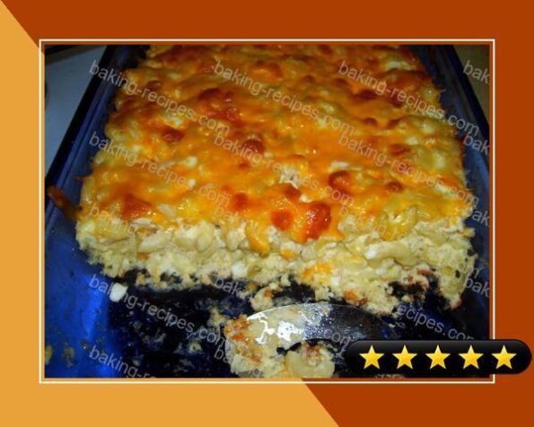 Baked Macaroni Pie With Cottage Cheese recipe