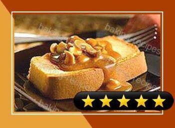 Toasted Pound Cake with Nutty Caramel Sauce recipe