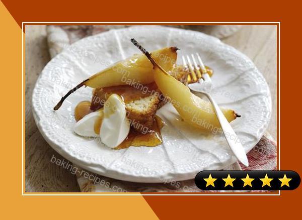 Roast pears and olive oil cake recipe recipe
