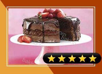 Glazed Chocolate-Sour Cream Cake recipe