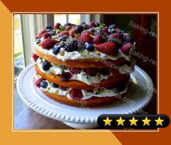 Triple Layer Berry Cake with Lemon Cream and Thyme recipe