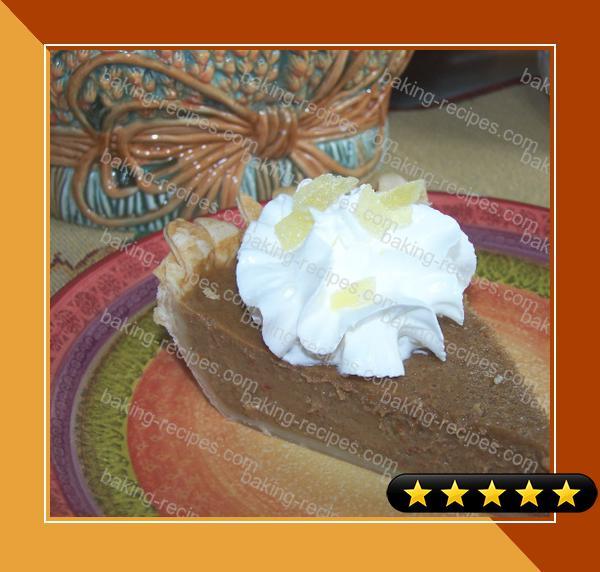 Pumpkin Pie With Ginger Topped Whipped Cream recipe