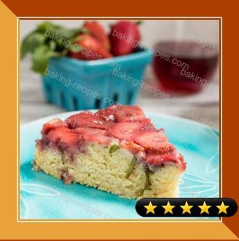 Strawberry Basil Upside Down Cake recipe