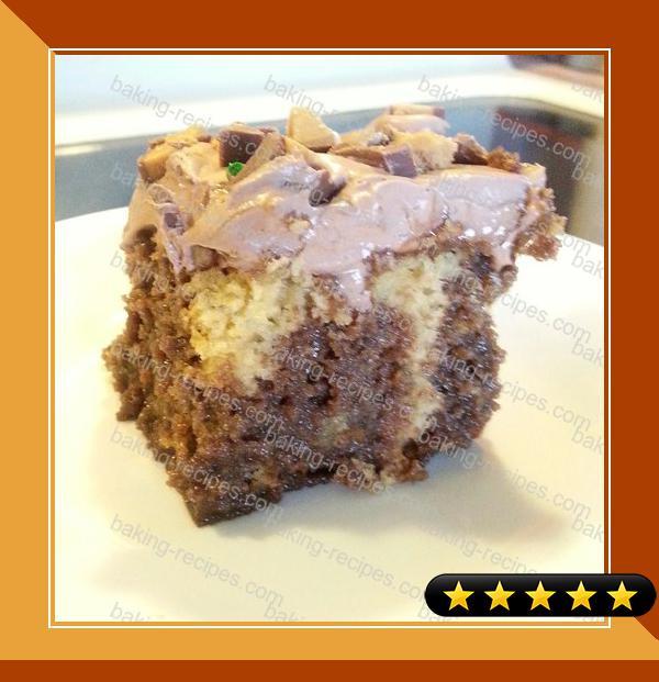 Chocolate Peanut Butter Poke Cake recipe