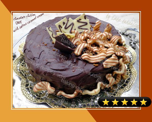 Chocolate Chiffon Cake With Salted Caramel Cream recipe