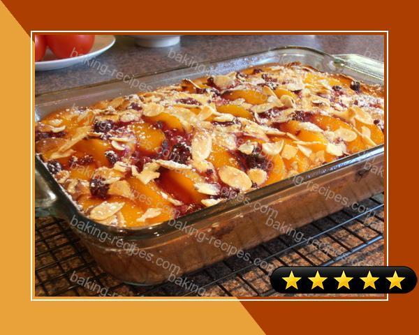 Peach - Raspberry Almond Cake recipe