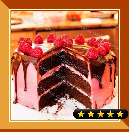 Dark Chocolate Cake with Raspberry Buttercream recipe