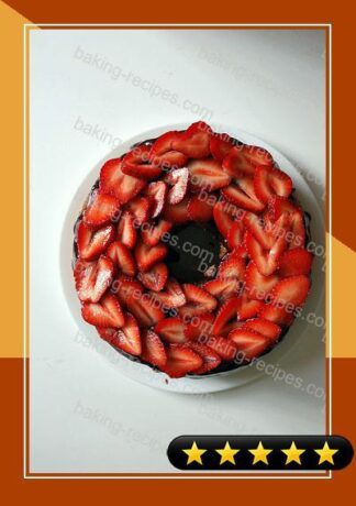 Chocolate Angel Food Cake, Chocolate Ganache, Strawberries recipe