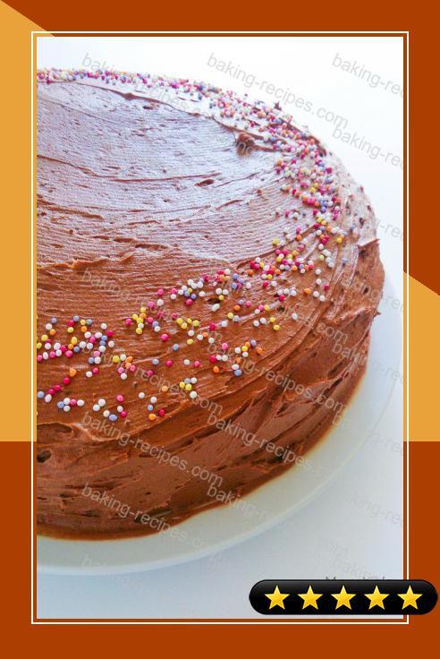 Yellow Cake with Chocolate Buttercream Frosting recipe