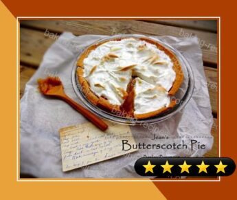 Jeans Butterscotch Pie recipe