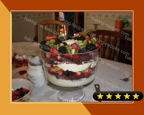 Fruity Chocolate Cake Trifle recipe