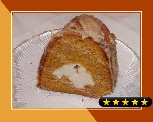 White Chocolate Ribbon Pumpkin Cake With Maple Glaze recipe