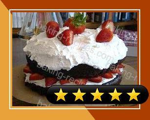 Chocolate Strawberry Cream Cake recipe