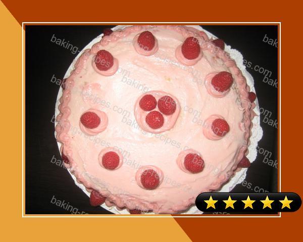 Raspberry-Laced Vanilla Cake recipe