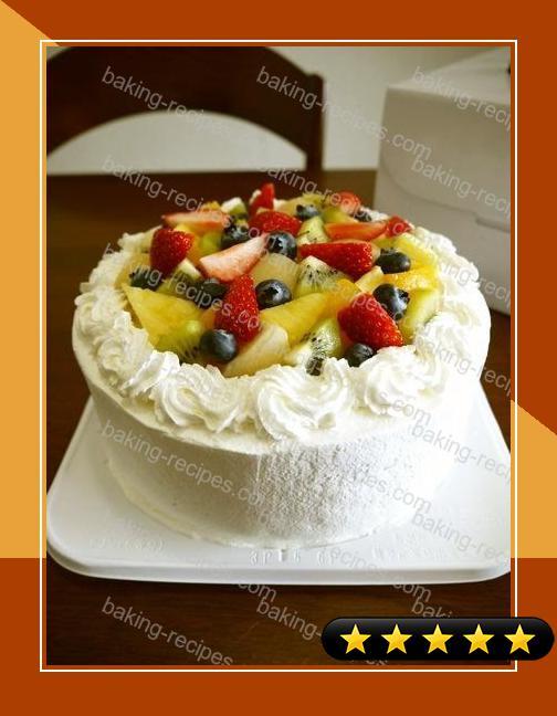 Easy! Fruit Decorated Cake recipe